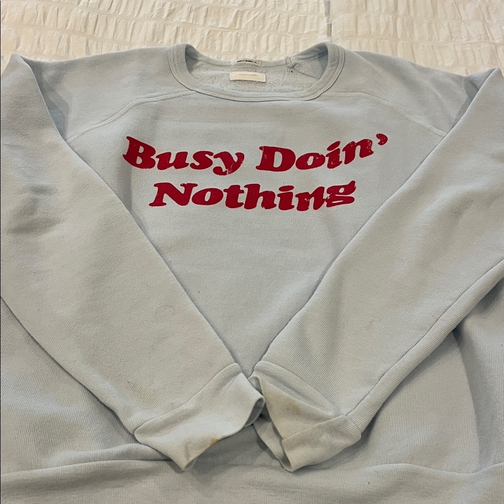MOTHER Light Blue Fleece Sweatshirt so soft and good condition